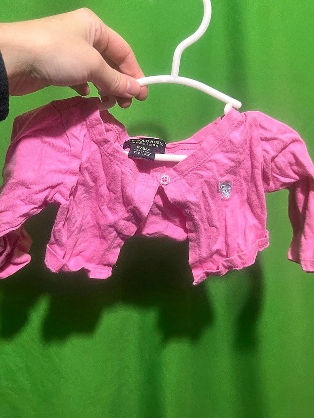 U.S. Polo Assn. Pink Baby 6/9M Blouse